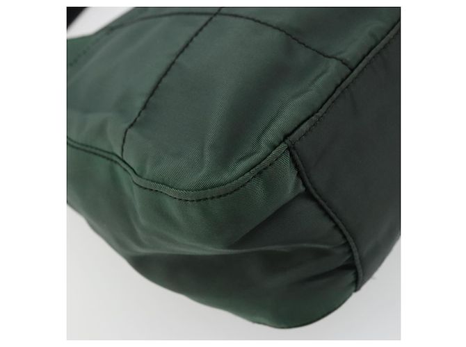 Sac à épaule PRADA en nylon vert argent authentique bs34473 Argenté - vue 16