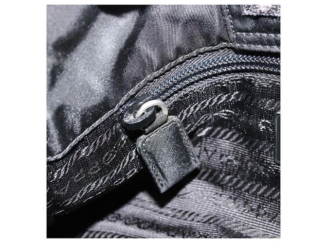 Sac à épaule PRADA en nylon vert argent authentique bs34473 Argenté - vue 20