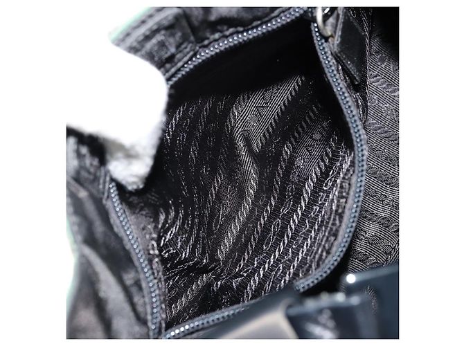 Sac à épaule PRADA en nylon vert argent authentique bs34473 Argenté - vue 21