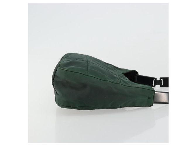 Sac à épaule PRADA en nylon vert argent authentique bs34473 Argenté - vue 3