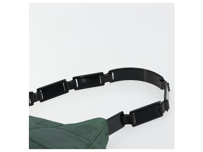 Sac à épaule PRADA en nylon vert argent authentique bs34473 Argenté - vue 8
