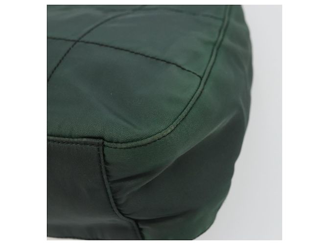 Sac à épaule PRADA en nylon vert argent authentique bs34473 Argenté - vue 9