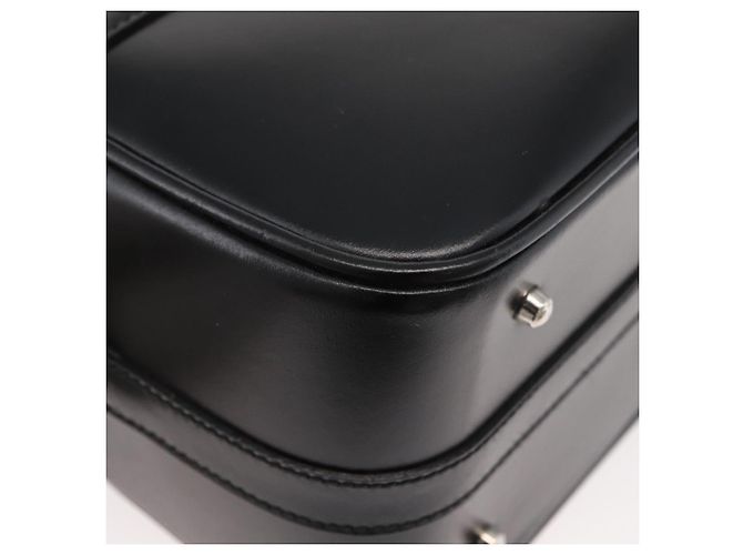 Borsa a mano Vanity in pelle Gucci Bamboo 2 in 1 Nero Argento Auth 175718 - vista 16