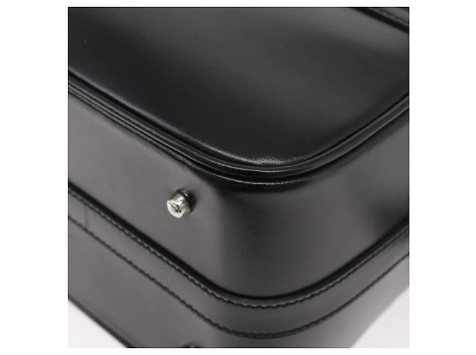 Borsa a mano Vanity in pelle Gucci Bamboo 2 in 1 Nero Argento Auth 175718 - vista 17