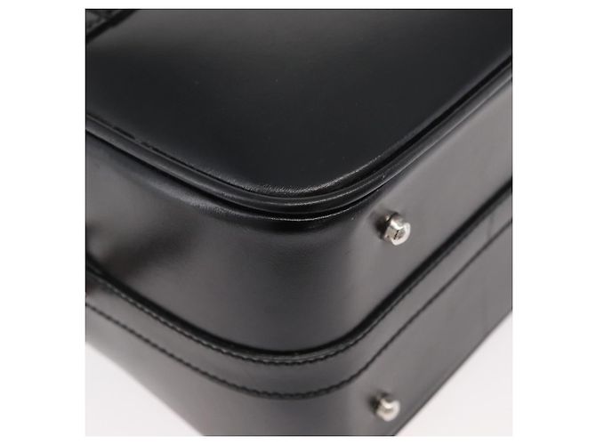 Borsa a mano Vanity in pelle Gucci Bamboo 2 in 1 Nero Argento Auth 175718 - vista 18