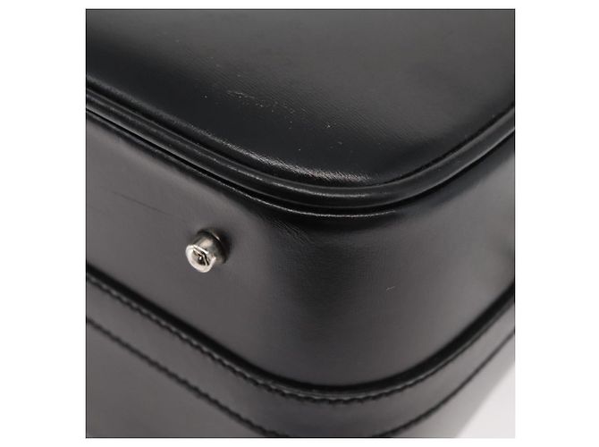 Borsa a mano Vanity in pelle Gucci Bamboo 2 in 1 Nero Argento Auth 175718 - vista 19