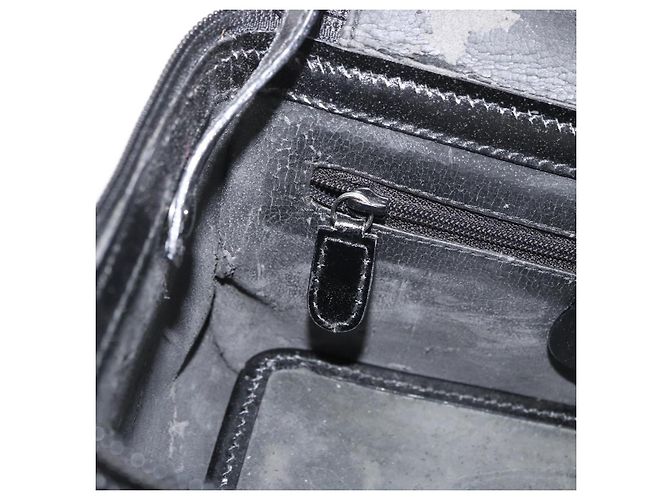 Borsa a mano Vanity in pelle Gucci Bamboo 2 in 1 Nero Argento Auth 175718 - vista 24