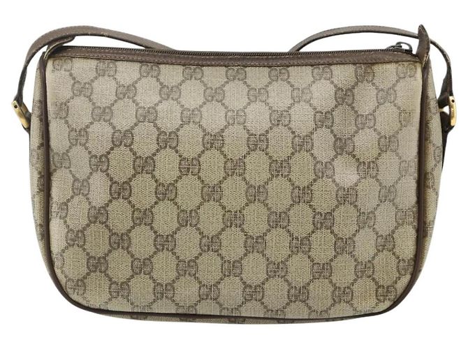 Borsa Gucci GG Supreme Web Sherry Line PVC Beige Oro 89 02 077 Auth bs34659 D'oro - vista 2