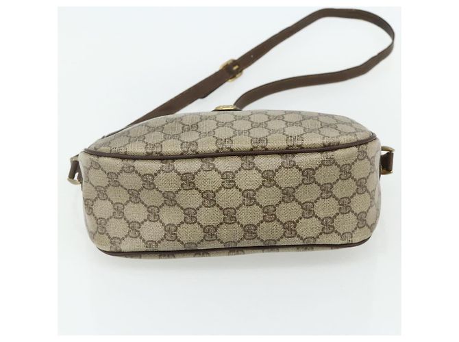 Borsa Gucci GG Supreme Web Sherry Line PVC Beige Oro 89 02 077 Auth bs34659 D'oro - vista 5