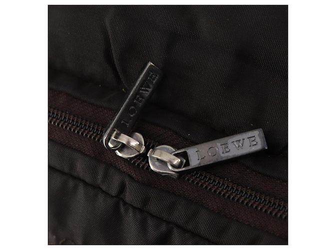 Borsa da lavoro LOEWE in nylon 2 vie marrone argento autentica bs34429 - vista 11