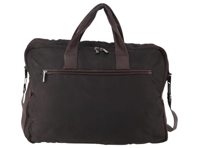 Borsa da lavoro LOEWE in nylon 2 vie marrone argento autentica bs34429 - vista 13