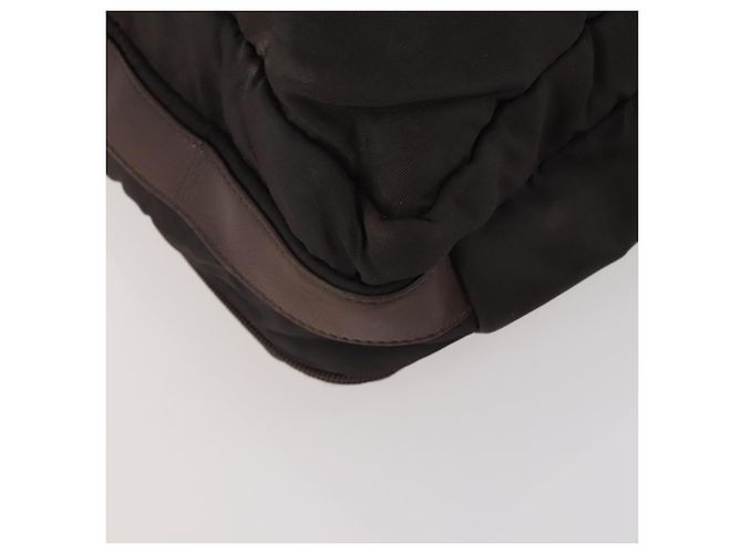Borsa da lavoro LOEWE in nylon 2 vie marrone argento autentica bs34429 - vista 16
