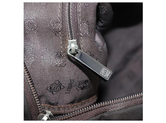 Borsa da lavoro LOEWE in nylon 2 vie marrone argento autentica bs34429 - vista 23