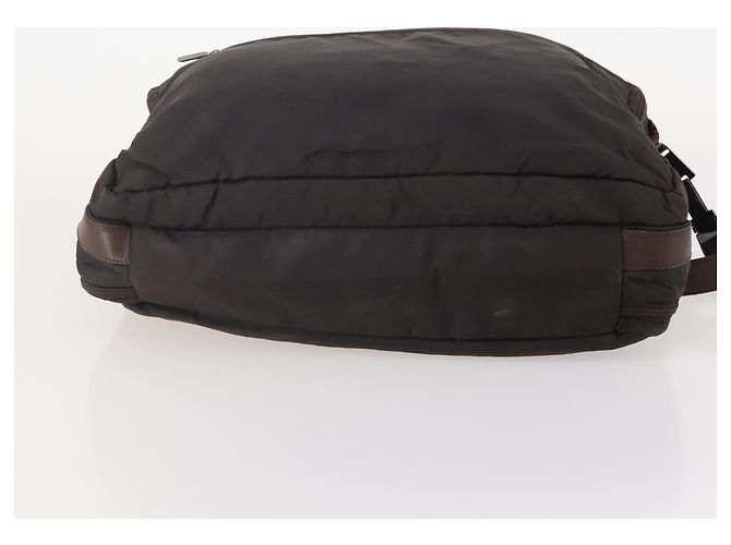 Borsa da lavoro LOEWE in nylon 2 vie marrone argento autentica bs34429 - vista 6
