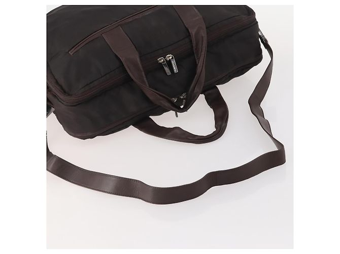 Borsa da lavoro LOEWE in nylon 2 vie marrone argento autentica bs34429 - vista 8