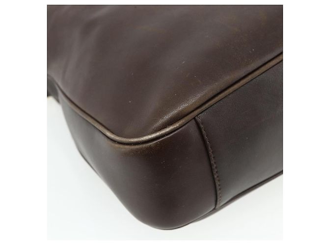 Borsa a mano in pelle GUCCI Bamboo 2way Marrone Oro 001 1998 1638 Auth 175794 - vista 10