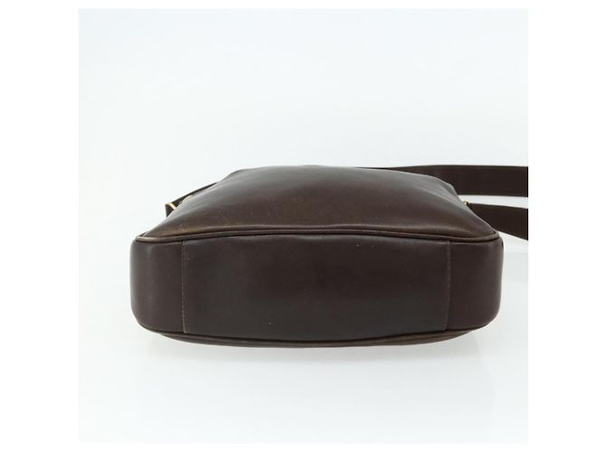Borsa a mano in pelle GUCCI Bamboo 2way Marrone Oro 001 1998 1638 Auth 175794 - vista 5