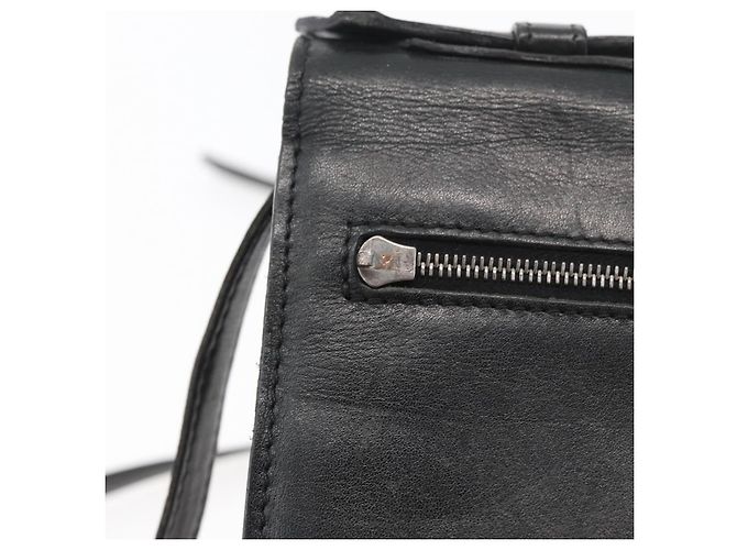 Borsa a Spalla in Pelle Nera e Argento VERSACE Auth bs34660 Nero - vista 10