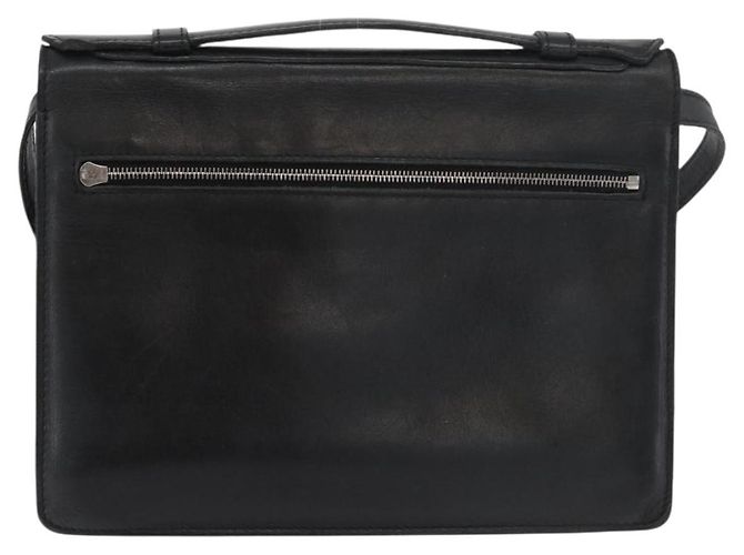 Borsa a Spalla in Pelle Nera e Argento VERSACE Auth bs34660 Nero - vista 2