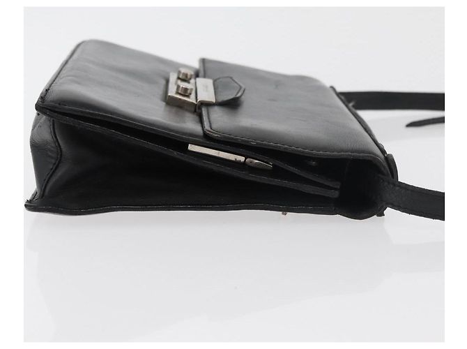 Borsa a Spalla in Pelle Nera e Argento VERSACE Auth bs34660 Nero - vista 3