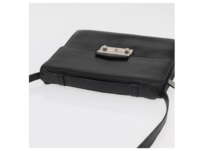 Borsa a Spalla in Pelle Nera e Argento VERSACE Auth bs34660 Nero - vista 6