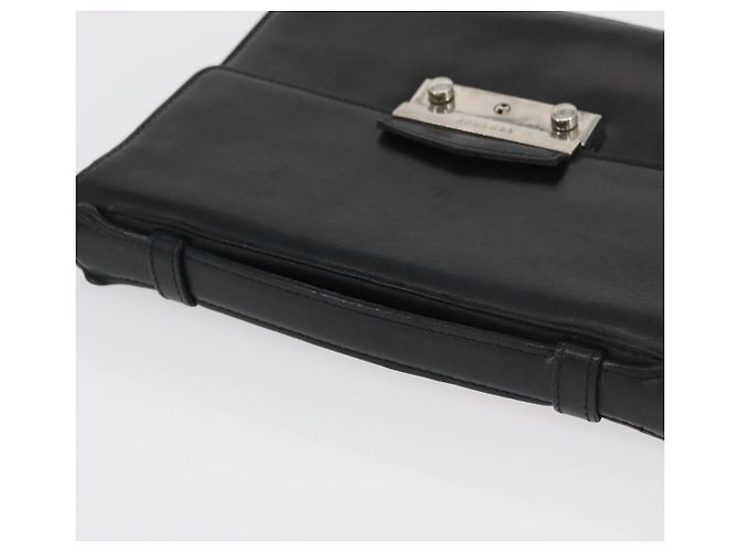 Borsa a Spalla in Pelle Nera e Argento VERSACE Auth bs34660 Nero - vista 7
