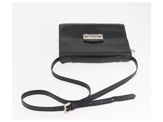 Borsa a Spalla in Pelle Nera e Argento VERSACE Auth bs34660 Nero - vista 8