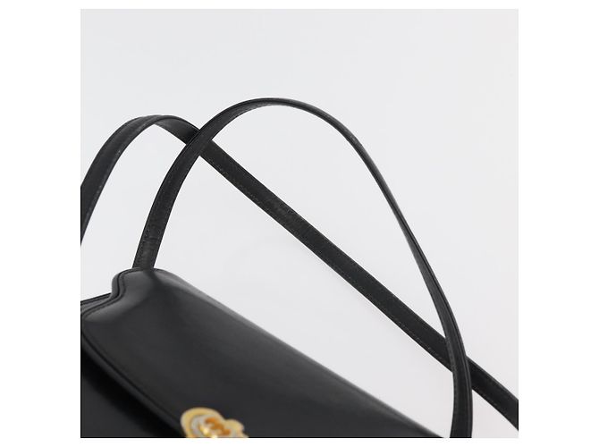 Borsa a mano GUCCI in pelle nera e oro Auth ep14155 Nero D'oro - vista 14