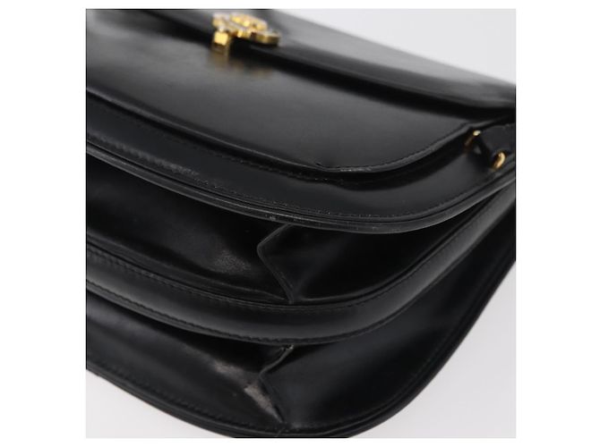 Borsa a mano GUCCI in pelle nera e oro Auth ep14155 Nero D'oro - vista 15