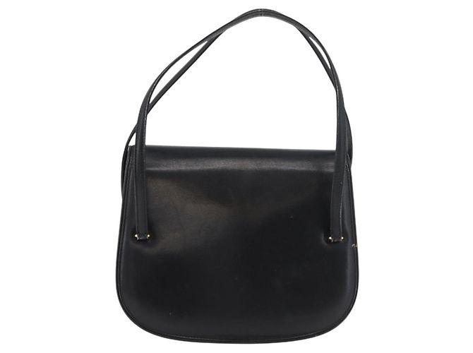 Borsa a mano GUCCI in pelle nera e oro Auth ep14155 Nero D'oro - vista 2