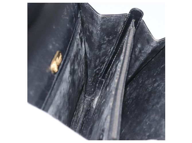 Borsa a mano GUCCI in pelle nera e oro Auth ep14155 Nero D'oro - vista 20