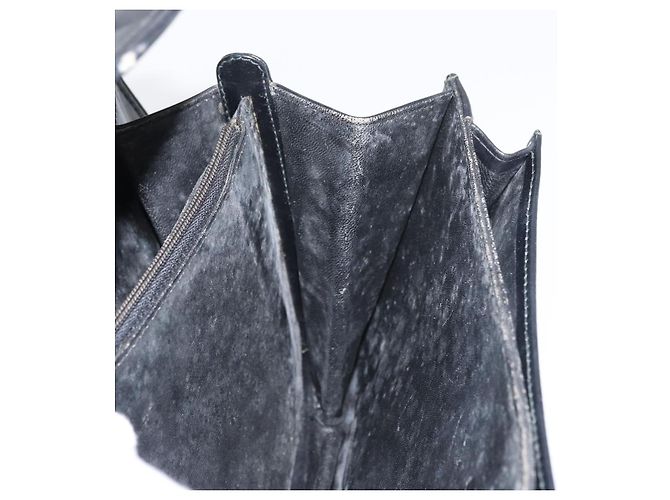Borsa a mano GUCCI in pelle nera e oro Auth ep14155 Nero D'oro - vista 24