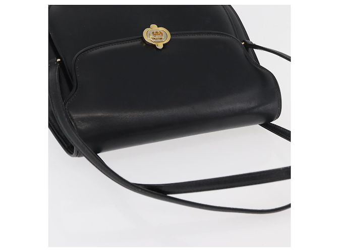 Borsa a mano GUCCI in pelle nera e oro Auth ep14155 Nero D'oro - vista 6