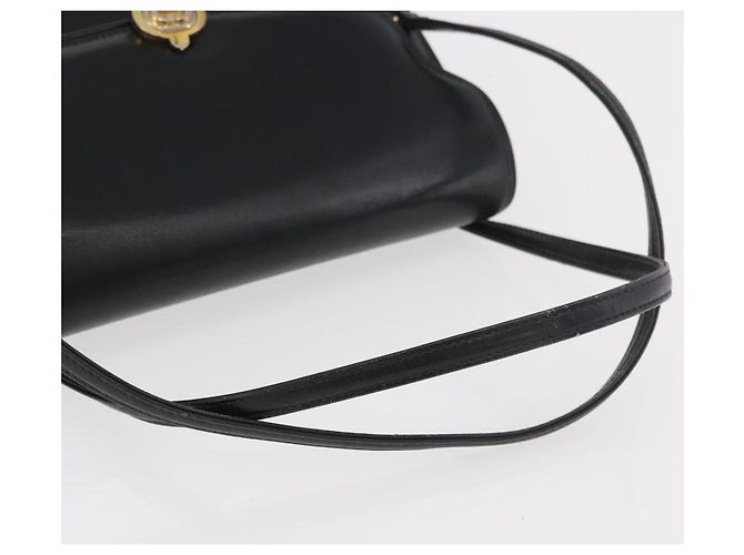 Borsa a mano GUCCI in pelle nera e oro Auth ep14155 Nero D'oro - vista 7
