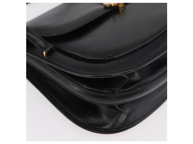 Borsa a mano GUCCI in pelle nera e oro Auth ep14155 Nero D'oro - vista 8