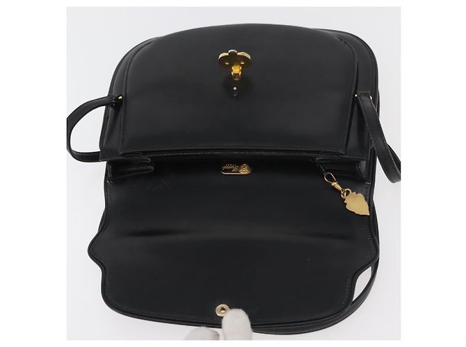 Borsa a mano GUCCI in pelle nera e oro Auth ep14155 Nero D'oro - vista 9