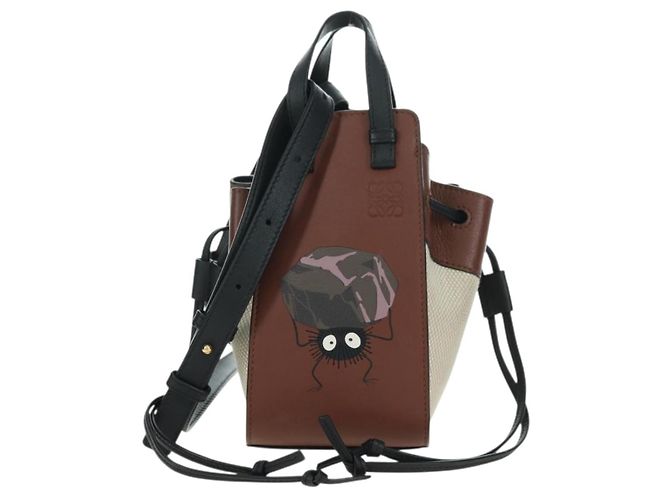 LOEWE - Borsa a tracolla Hammock Ghibli Spirited Away Soot Sprites Auth 167249SM Marrone - vista 13