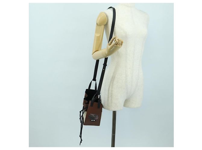 LOEWE - Borsa a tracolla Hammock Ghibli Spirited Away Soot Sprites Auth 167249SM Marrone - vista 24