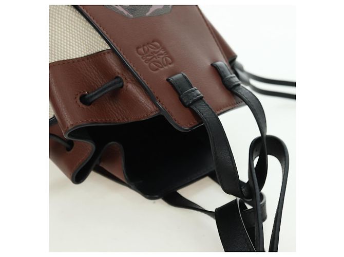 LOEWE - Borsa a tracolla Hammock Ghibli Spirited Away Soot Sprites Auth 167249SM Marrone - vista 7
