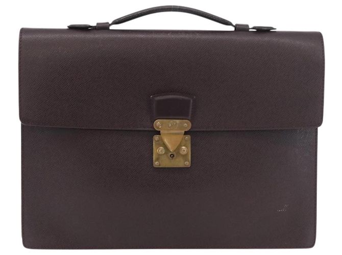 LOUIS VUITTON Taiga Serviette Kourad Business Bag Acajou M30076 LV Auth 176179 Marrone - vista 13