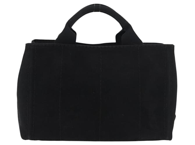 PRADA Canapa PM Handtasche aus schwarzem und goldenem Canvas Auth 175050SAM - Ansicht 2
