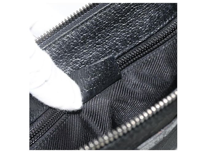 Borsa a Spalla GG Canvas Gucci Nera Argento 114273 Auth ka4091 Nero - vista 12