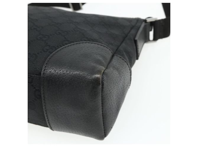Borsa a Spalla GG Canvas Gucci Nera Argento 114273 Auth ka4091 Nero - vista 15
