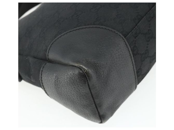 Borsa a Spalla GG Canvas Gucci Nera Argento 114273 Auth ka4091 Nero - vista 16