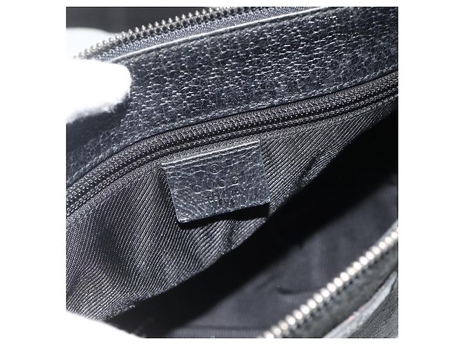 Borsa a Spalla GG Canvas Gucci Nera Argento 114273 Auth ka4091 Nero - vista 17