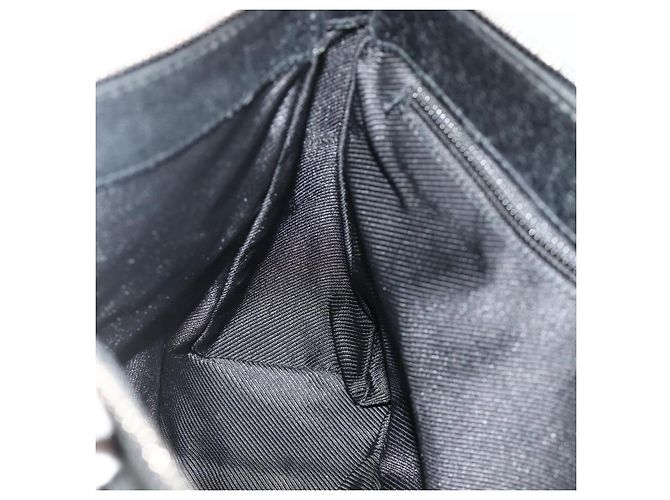 Borsa a Spalla GG Canvas Gucci Nera Argento 114273 Auth ka4091 Nero - vista 19