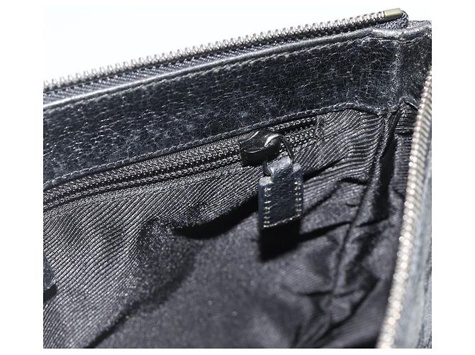 Borsa a Spalla GG Canvas Gucci Nera Argento 114273 Auth ka4091 Nero - vista 20