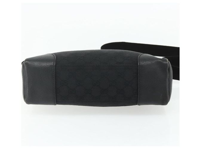Borsa a Spalla GG Canvas Gucci Nera Argento 114273 Auth ka4091 Nero - vista 5