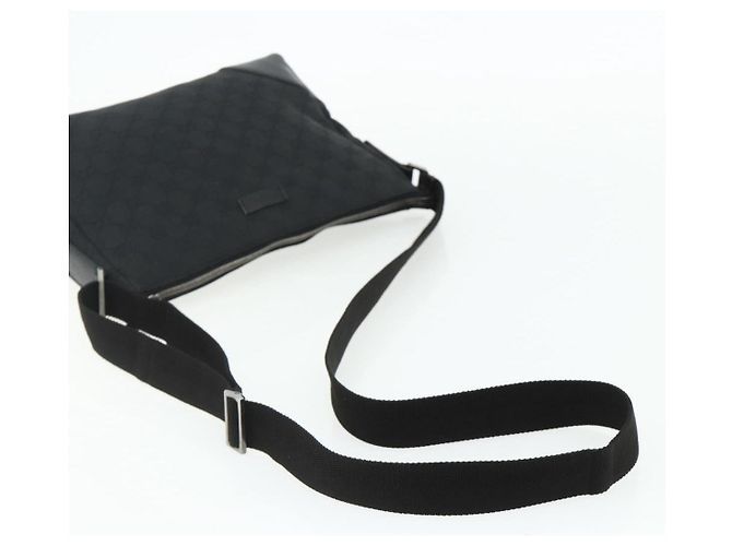 Borsa a Spalla GG Canvas Gucci Nera Argento 114273 Auth ka4091 Nero - vista 7