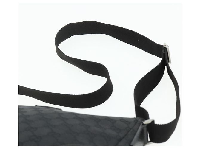 Borsa a Spalla GG Canvas Gucci Nera Argento 114273 Auth ka4091 Nero - vista 8